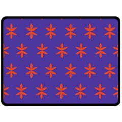 Flower Floral Different Colours Purple Orange Fleece Blanket (large) 