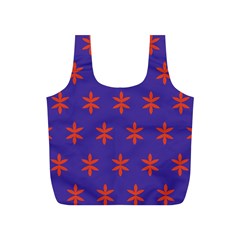 Flower Floral Different Colours Purple Orange Full Print Recycle Bags (s)  by Alisyart