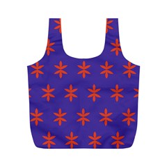 Flower Floral Different Colours Purple Orange Full Print Recycle Bags (m)  by Alisyart