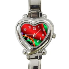 Fractal Construction Heart Italian Charm Watch by Simbadda