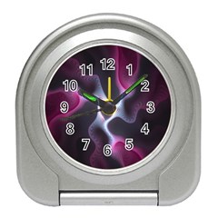 Colorful Fractal Background Travel Alarm Clocks by Simbadda