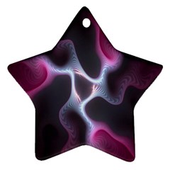 Colorful Fractal Background Star Ornament (two Sides) by Simbadda