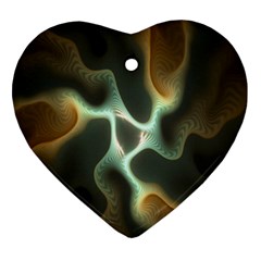 Colorful Fractal Background Ornament (heart) by Simbadda