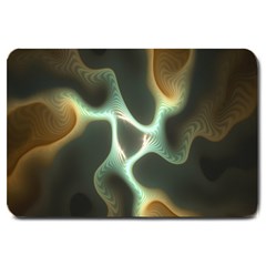 Colorful Fractal Background Large Doormat  by Simbadda