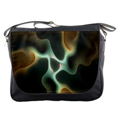 Colorful Fractal Background Messenger Bags by Simbadda