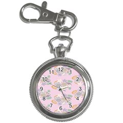 Floral Flower Rose Sunflower Star Leaf Pink Green Blue Key Chain Watches