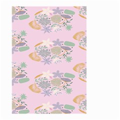 Floral Flower Rose Sunflower Star Leaf Pink Green Blue Small Garden Flag (two Sides)