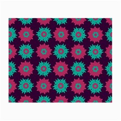 Flower Floral Rose Sunflower Purple Blue Small Glasses Cloth (2-side)