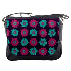 Flower Floral Rose Sunflower Purple Blue Messenger Bags