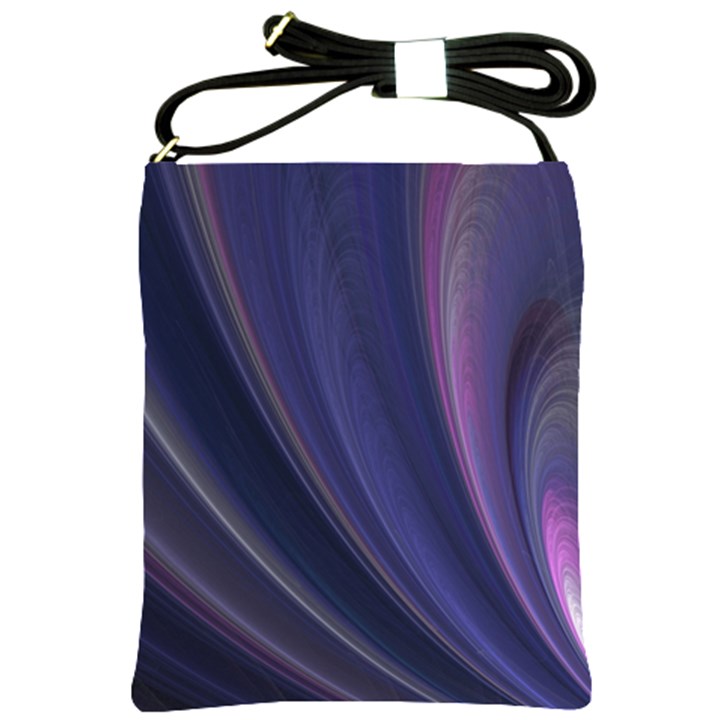 Purple Fractal Shoulder Sling Bags