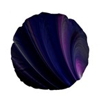 Purple Fractal Standard 15  Premium Flano Round Cushions Back