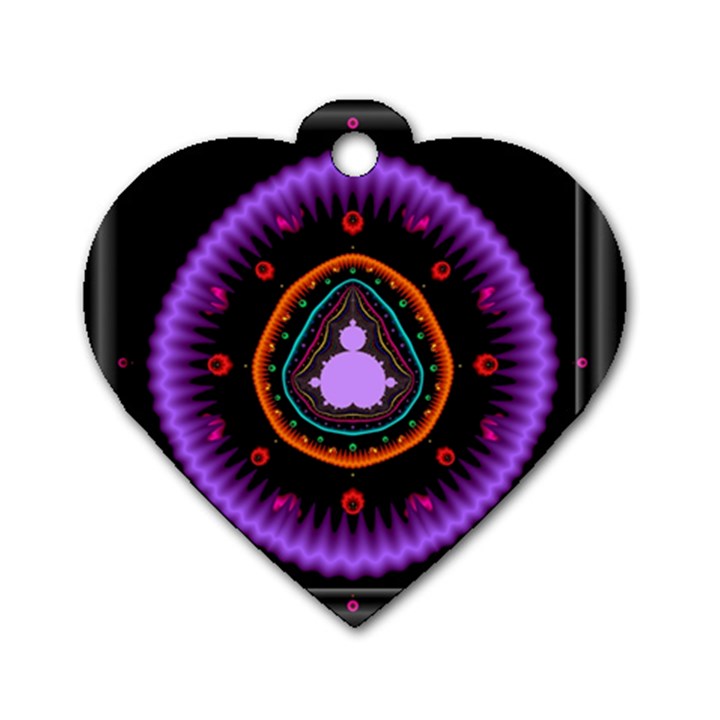 Hypocloid Dog Tag Heart (Two Sides)