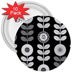 Floral Pattern Seamless Background 3  Buttons (10 pack) 