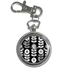 Floral Pattern Seamless Background Key Chain Watches