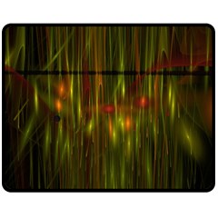 Fractal Rain Fleece Blanket (medium)  by Simbadda