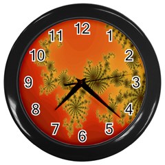 Decorative Fractal Spiral Wall Clocks (black) by Simbadda