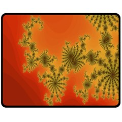 Decorative Fractal Spiral Fleece Blanket (medium)  by Simbadda