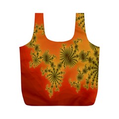 Decorative Fractal Spiral Full Print Recycle Bags (m)  by Simbadda