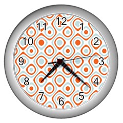 Pattern Background Abstract Wall Clocks (silver) 