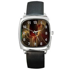 Fractal Image Square Metal Watch