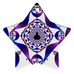 Ring Segments Star Ornament (Two Sides)