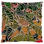 Floral Pattern Background Large Flano Cushion Case (Two Sides) Back