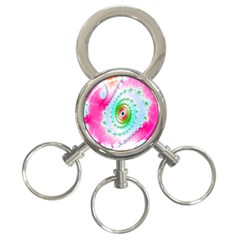 Decorative Fractal Spiral 3-ring Key Chains by Simbadda