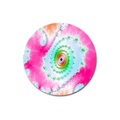Decorative Fractal Spiral Magnet 3  (round) by Simbadda