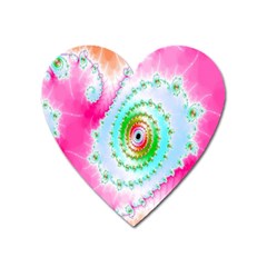 Decorative Fractal Spiral Heart Magnet by Simbadda