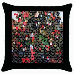 Colorful Abstract Background Throw Pillow Case (black) by Simbadda