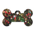 Colorful Abstract Background Dog Tag Bone (Two Sides) Front