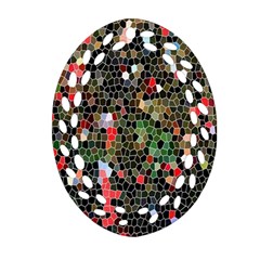 Colorful Abstract Background Ornament (oval Filigree) by Simbadda