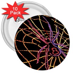 Black Widow Spider, Yellow Web 3  Buttons (10 Pack)  by Simbadda