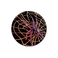 Black Widow Spider, Yellow Web Magnet 3  (round) by Simbadda