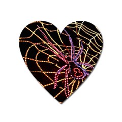Black Widow Spider, Yellow Web Heart Magnet by Simbadda
