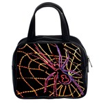 Black Widow Spider, Yellow Web Classic Handbags (2 Sides) Front