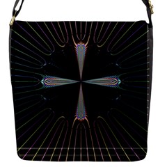 Fractal Rays Flap Messenger Bag (s) by Simbadda