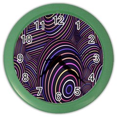 Abstract Colorful Spheres Color Wall Clocks by Simbadda