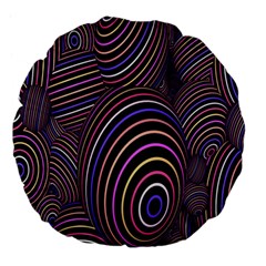 Abstract Colorful Spheres Large 18  Premium Flano Round Cushions by Simbadda