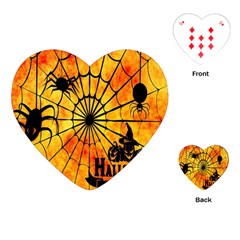 Halloween Weird  Surreal Atmosphere Playing Cards (heart)  by Simbadda