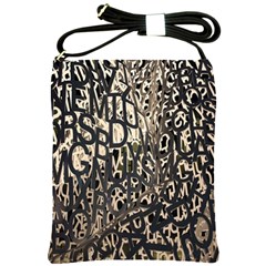 Wallpaper Texture Pattern Design Ornate Abstract Shoulder Sling Bags by Simbadda