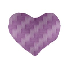 Purple pattern Standard 16  Premium Flano Heart Shape Cushions