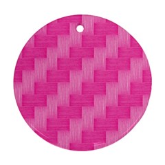 Pink Pattern Round Ornament (two Sides) by Valentinaart