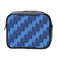 Blue Pattern Mini Toiletries Bag 2-side by Valentinaart