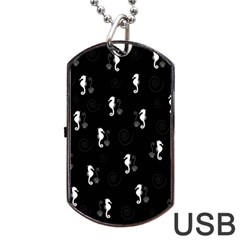Pattern Dog Tag Usb Flash (two Sides) by Valentinaart