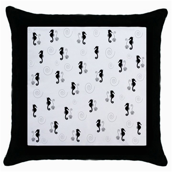 Pattern Throw Pillow Case (Black)