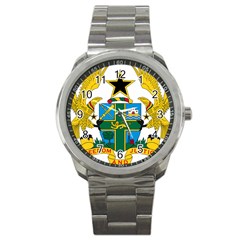 Coat Of Arms Of Ghana Sport Metal Watch by abbeyz71