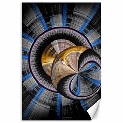 Fractal Tech Disc Background Canvas 24  X 36  by Simbadda