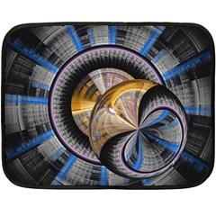 Fractal Tech Disc Background Fleece Blanket (mini) by Simbadda