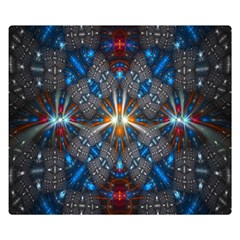 Fancy Fractal Pattern Double Sided Flano Blanket (small)  by Simbadda